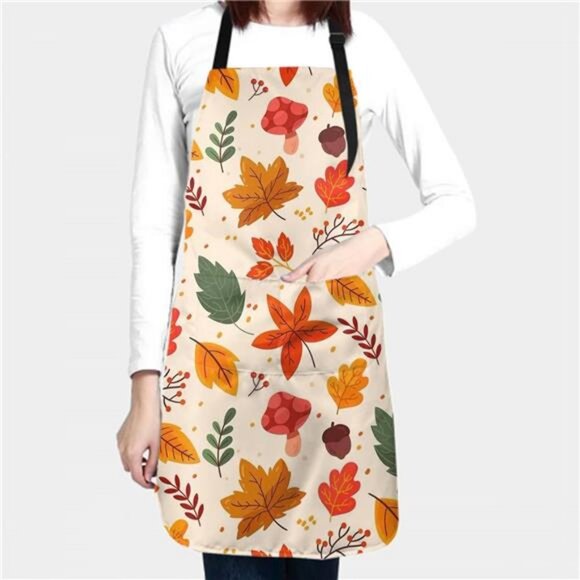 Giwawa Apron Unisex Resistant 33 x 28 inches with 2 Pockets Cooking‎ Kitchen - Picture 3 of 8